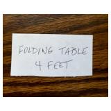 Office Desk, 4 Foot Folding Table, and White Step Stool Set