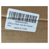 Two Clear Office Chair Mats for Carpet with Studded Backing - 1 w/ orig box