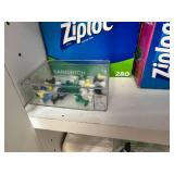 Office Supply and First Aid Lot with Ziploc Bags, Legal Pads, Markers, Bandages, and More - quantities unverified