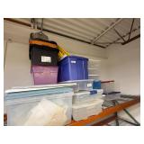 Collection of Assorted Plastic Storage Totes and Bins