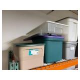 Lot of 12 Storage Totes and Moving Boxes Assorted Sizes