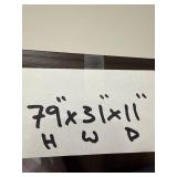 Tall Wood Bookshelf with Assorted Home Decor Items - contents not included