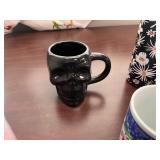 Collection of 7 Assorted Holiday and Novelty Mugs with Bottle