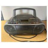 Sony CFD-S01 CD Radio Cassette-Corder and SuperSonic SC-1082 9-Band Radio with Power Adapter