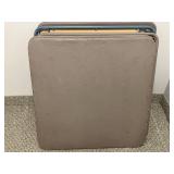 Set of 3 Square Folding Card Tables with Metal Frames