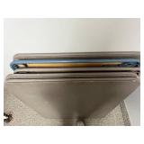 Set of 3 Square Folding Card Tables with Metal Frames