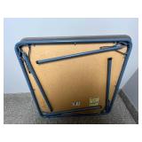 Set of 3 Square Folding Card Tables with Metal Frames