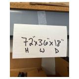 Metal Storage Shelf 72x36x18 Inches with Adjustable Shelves - you disassemble & move - contents NOT included