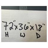 Steel Storage Shelving Unit 72x36x18 Inch with Adjustable Shelves - you disassemble & move - contents NOT included