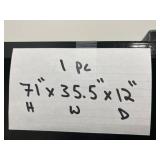 Black Storage Shelf 71x35.5x12 Inches