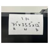 Black 5-Shelf Bookcase 71x35.5x12 Inches