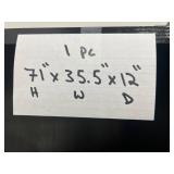 Black 5-Shelf Bookcase 71x35.5x12 Inches