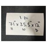 Black Storage Shelf Unit 71x35.5x12 Inches