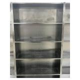 Black Storage Shelf Unit 71x35.5x12 Inches
