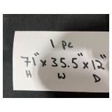 Black Bookshelf 72x32x12 Inches 5 Shelves