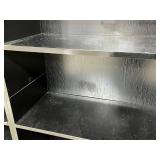 Black Storage Shelving Unit 71x35.5x12 Inches