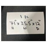 Black Storage Shelving Unit 71x35.5x12 Inches