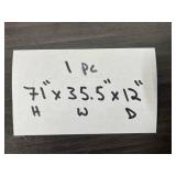 Large Black Manufactured Wood Shelving Unit 71x35.5x12 Inches