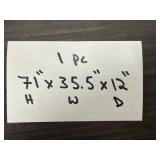 Black 5 Shelf Bookcase 71x35.5x12 Inches