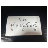 Black Manufactured Wood Bookshelf 71x35.5x12 Inches