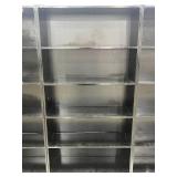 Black 5-Shelf Bookcase 71x35.5x12 Inches