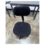 Office Desk and Black Adjustable Rolling Chair Set