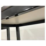 Office Desk and Black Adjustable Rolling Chair Set