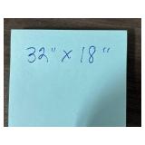 Rectangular Wall Mirror with Gold-Tone Frame 32x18 in