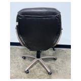 Lane Black Leather Executive Office Chair with Adjustable Height