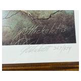 Pair of Signed & Numbered Wild Turkey Art Prints - Southern Pleasure by Joe C. Michelelet and Who
