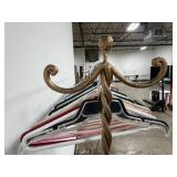 Decorative Metal Garment Rack with Assorted Hangers, 66in Tall x 60in Wide