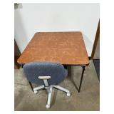 Square Folding Cardboard Table with Adjustable Office Chair