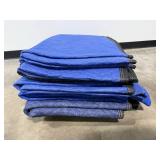 Set of 10 Blue Quilted Moving Blankets
