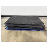 Lot of 10 Padded Moving Blankets Black and Blue