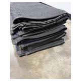Lot of 10 Padded Moving Blankets Black and Blue