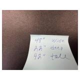 Black Retail Counter with Glass Display Case and Storage, 48x22x42 in - contents not inc