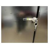 Glass Display Cabinet with LED Lighting and Locking Back Panel, 48in x 18in x 38in