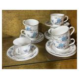 Large China Cabinet with Noritake and Everstone China Incomplete Dish Sets