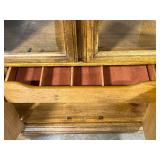 Large China Cabinet with Noritake and Everstone China Incomplete Dish Sets