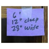 6 Foot Wooden Bookcase with Five Shelves - contents not inc