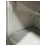Plastic Storage Cabinet with Shelf, 48in Tall inc fire extinguisher