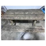 Wooden Picnic Table with Attached Benches, 6 Feet Wide