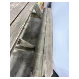 Wooden Picnic Table with Attached Benches, 6 Feet Wide