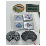 Lot of Boy Scouts of America Neckerchief Slides, Metal Slides, Patches and Pins