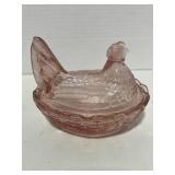 Westmoreland Pink 6" Hen on Nest