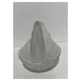 Vintage Westmoreland Frosted Glass 8" Hen on Nest