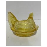 Stunning Amber Mosser 5" Hen on Nest