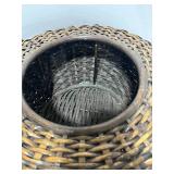 Vintage Japanese Bamboo Ikebana Basket for Arranging Flowers