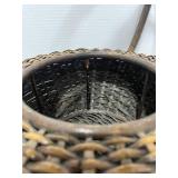Vintage Japanese Bamboo Ikebana Basket for Arranging Flowers