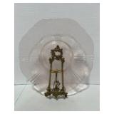 American Sweetheart Pink Depression Glass 12" Cake Platter